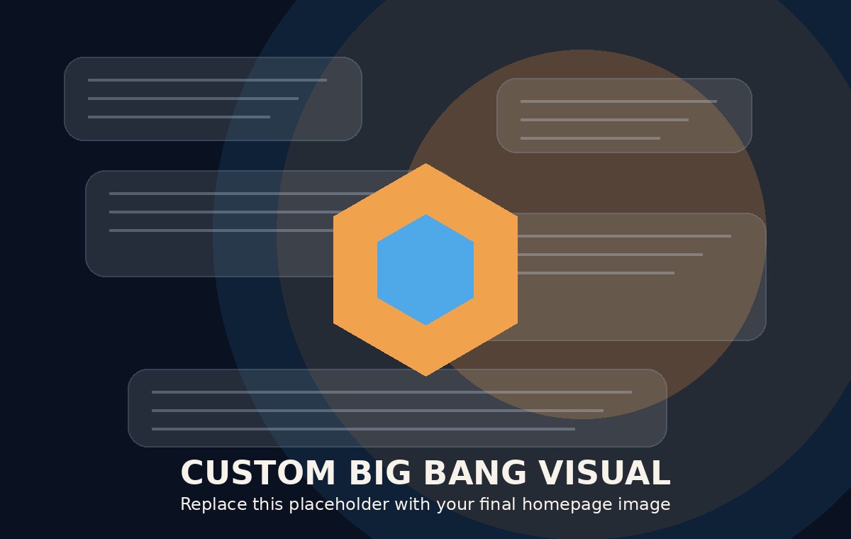 Custom Big Bang Entertainment homepage visual placeholder